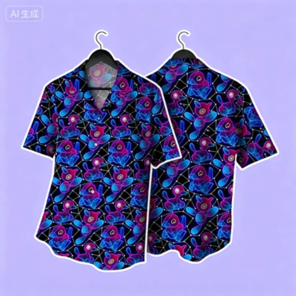 Kemeja Lengan Pendek Bermotif  - Custom Star Map ulasan dan harga