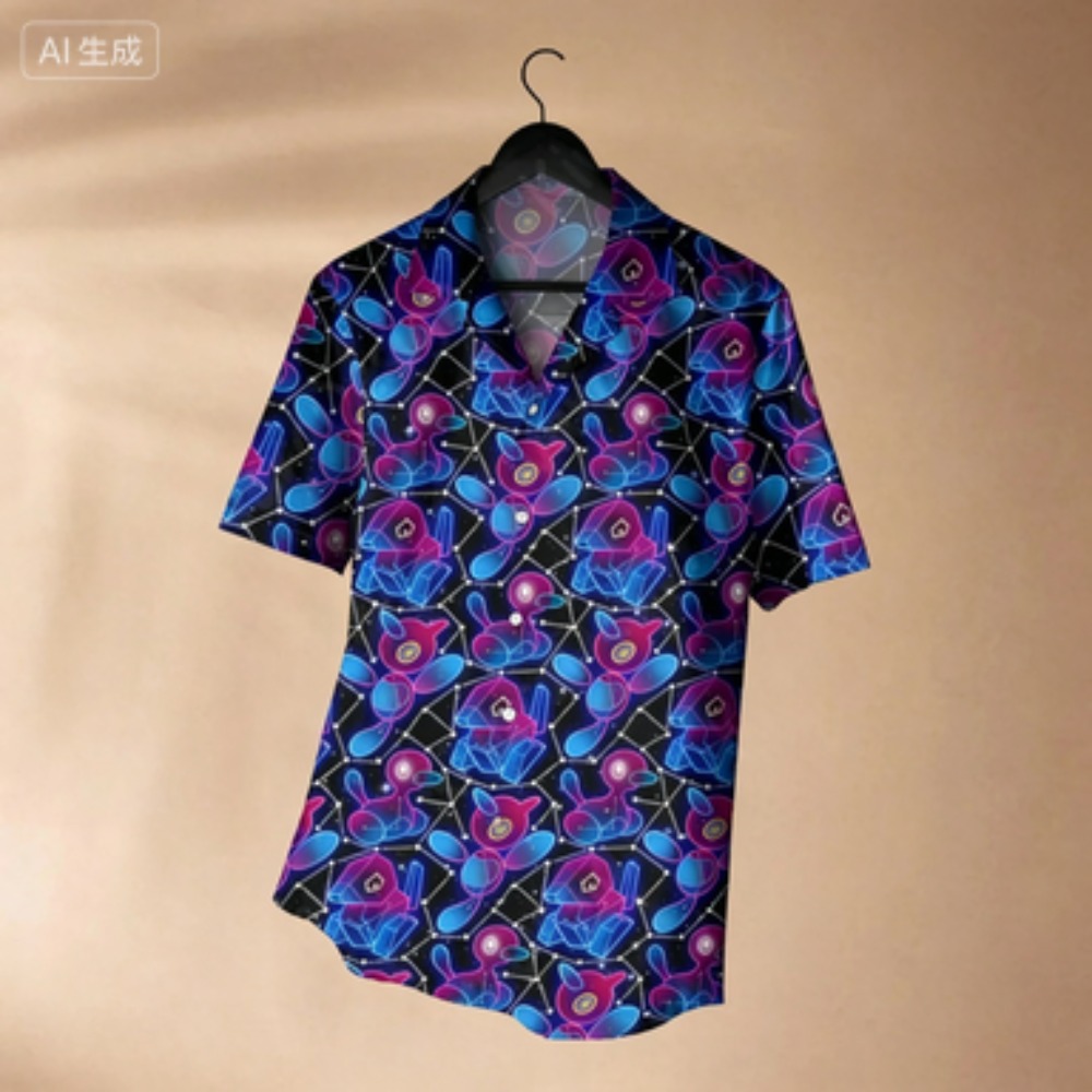 Kemeja Lengan Pendek Bermotif  - Custom Star Map ulasan dan harga